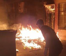 The fire on Monday night. Picture supplied