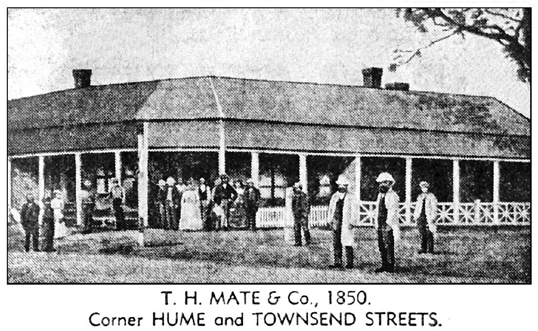 A photo of Mate's original 1850 Albury [from a 1953 Border Morning Mail supplement].