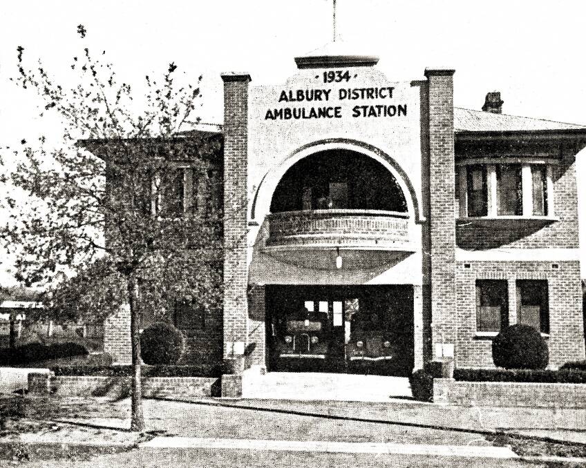 GRAND: An early photo of Albury Ambulance Station, the final building designed by Louis Harrison.