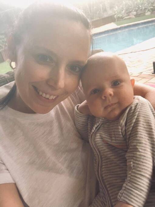 CELEBRATE: Brisbane's Kristen Webster will celebrate her first Mother's Day with 10-week-old son Beau.