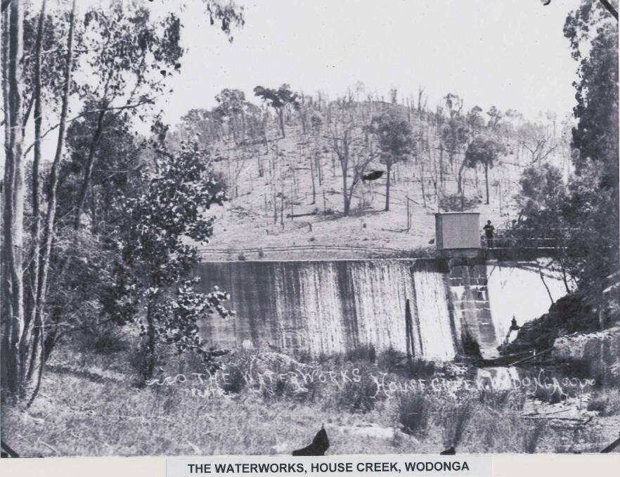 WATER: House Creek dam wall - the water storage for Wodonga from 1898 until the water tower was built in 1924.