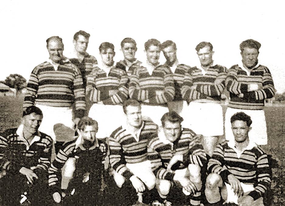 TEAMWORK: The Lavington Rugby League Team, 1953 (Lavington & District Family History Society).