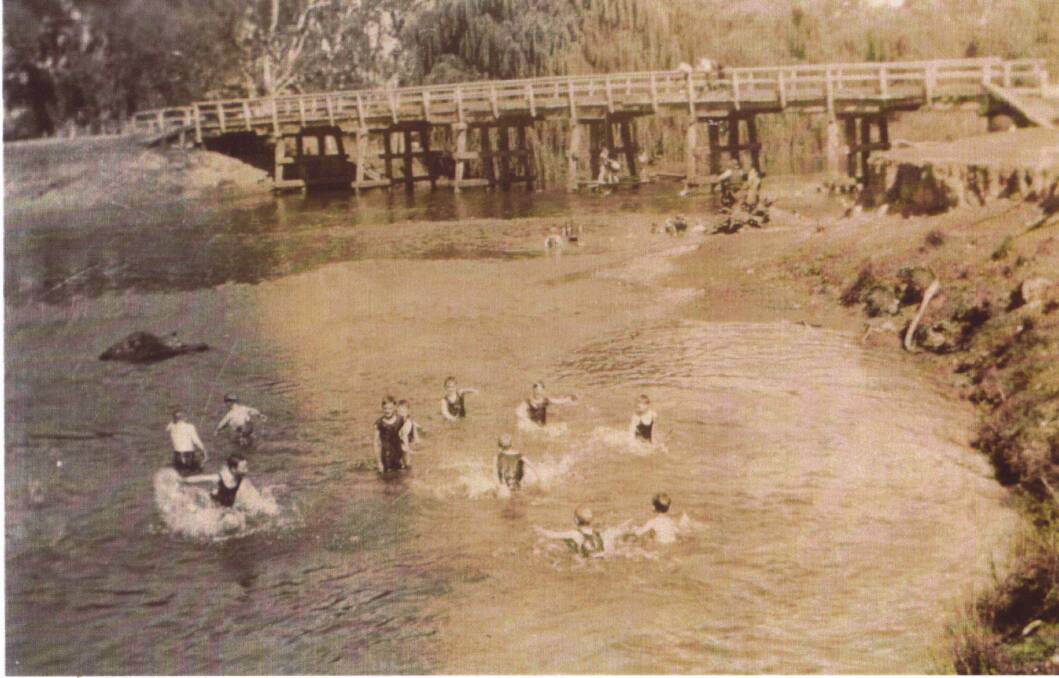 DIP: Before the Wodonga swimming pool was opened in 1959 there was a part of Wodonga Creek, which became a popular spot to cool off.