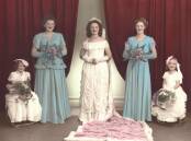 FUNDRAISING QUEEN: The 1948 Market Queen Fay Fulford, attended by Ladies In Waiting Valerie Fulford and Norma Ellis. Flower girls Janice Lace and Mary Toole. 