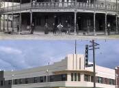 HOTELS: Top; the 1895 building, Ryan's Market Hotel in 1903. Bottom; Ryan's Hotel in 1963 as many locals will remember it, the art deco style building of 1938.