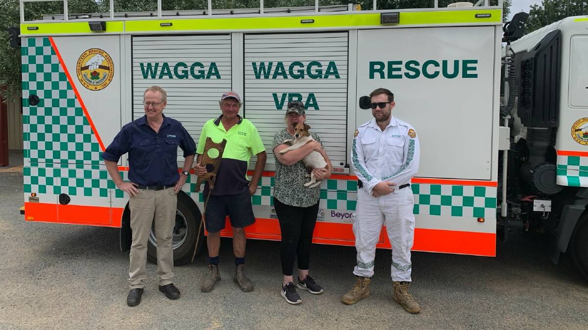 Roxy was safely returned to her very relieved owner. Picture: Wagga VRA