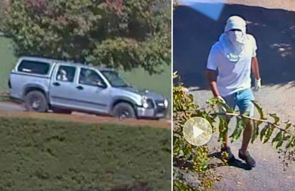 CAUGHT: A silver dual-cab utility was driven by the thieves, with security footage capturing the incident. Picture: Contributed