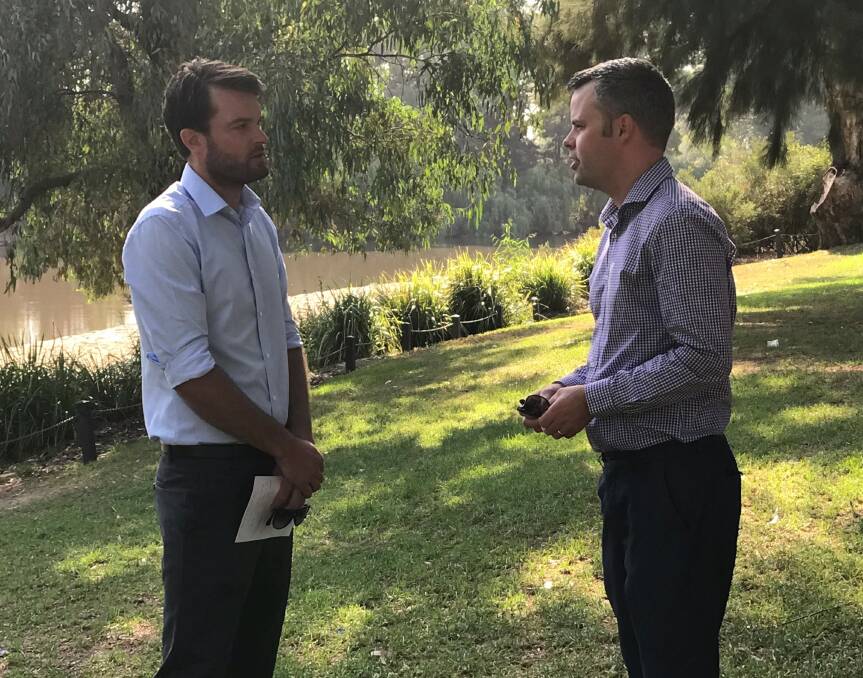 CAMPAIGNING: Richie Robinson of Destination Riverina Murray is working alongside Matt Holt of Wagga City Council to give Wagga the best shot at a booming tourism industry. Photo: Jessica McLaughlin