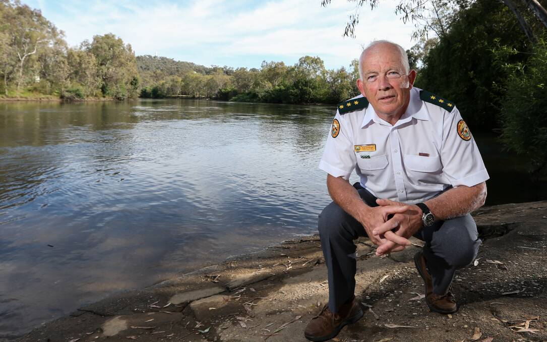 EXPERIENCED: Peter Wright and his team
of volunteers have pulled the bodies of nearly 
50 people out of the Murray River near Albury 
in the past 37 years. Picture: James Wiltshire