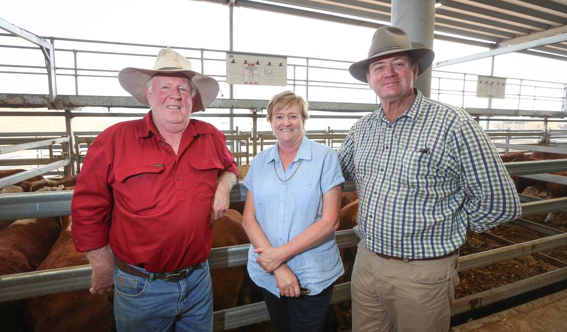 ROAD TRIP: Jerilderie's Ray Clarke with Gina and Victor Stonnill.