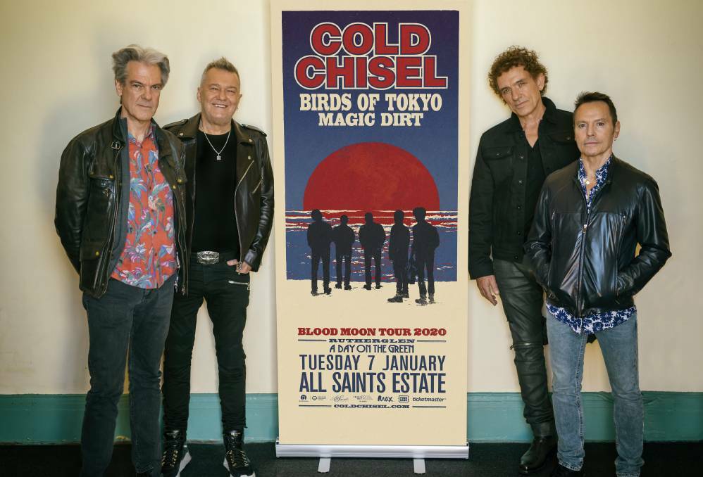 Cold Chisel's Don Walker, Jimmy Barnes, Ian Moss and Phil Small.