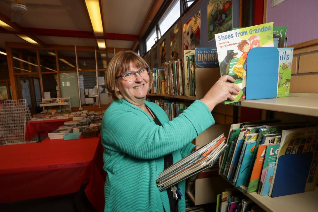 GRATEFUL: Teacher librarian Ruth Grogan says Glenroy Public School also benefited from the Dymocks Books for Kids program last year. Picture: JAMES WILTSHIRE