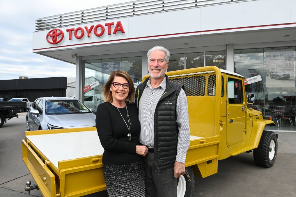 Susan and Neville Jacob at Jacob Toyota in Wodonga. Picture by Mark Jesser