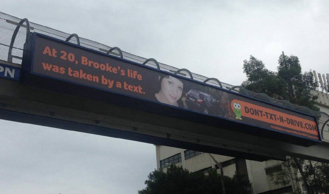 BROOKE'S NEXT CHAPTER: Brooke Richardson's mother, Vicki, says her daughter would be thrilled if one of these billboards in Sydney could help save a single life.