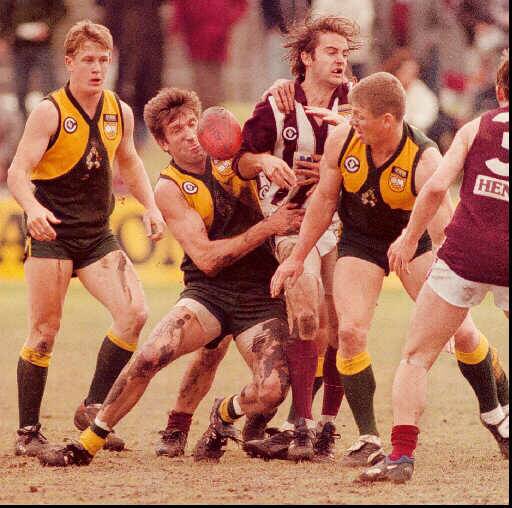 In action for Wodonga, against North Albury, in 1997.