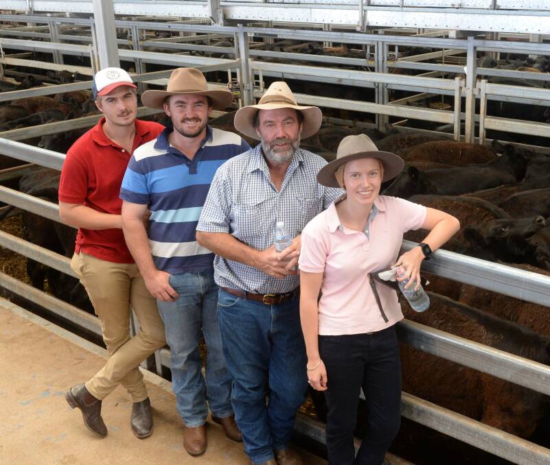 FAMILY AFFAIR: Mark Quilter, "Belalie", Narrandera, was with his children, Dale, Shaun and Renae.