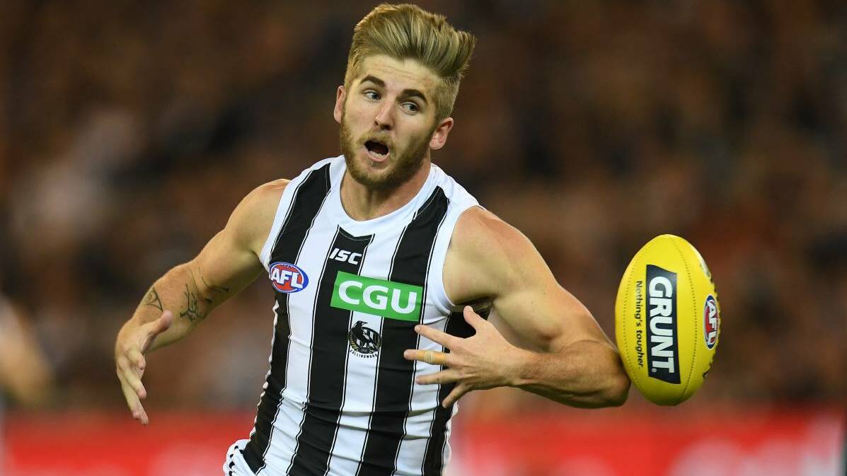 Sam Murray in action for Collingwood.