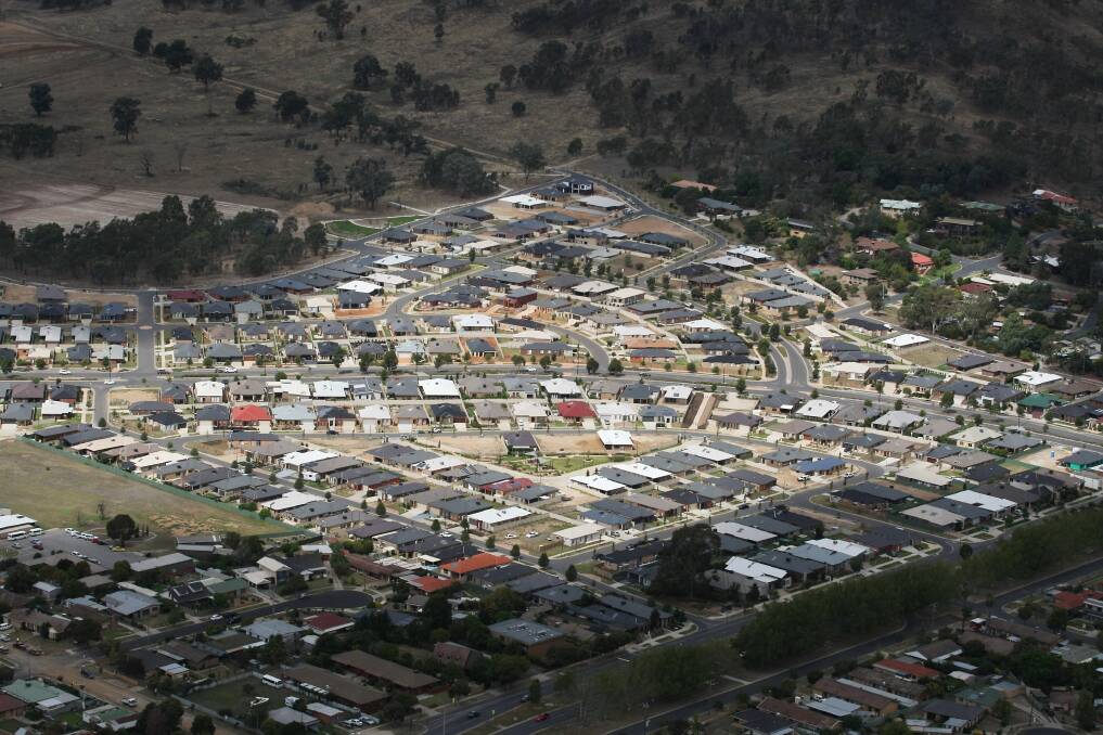 An aerial shot of Victoria Cross Parade in Wodonga. Picture by Mark Jesser