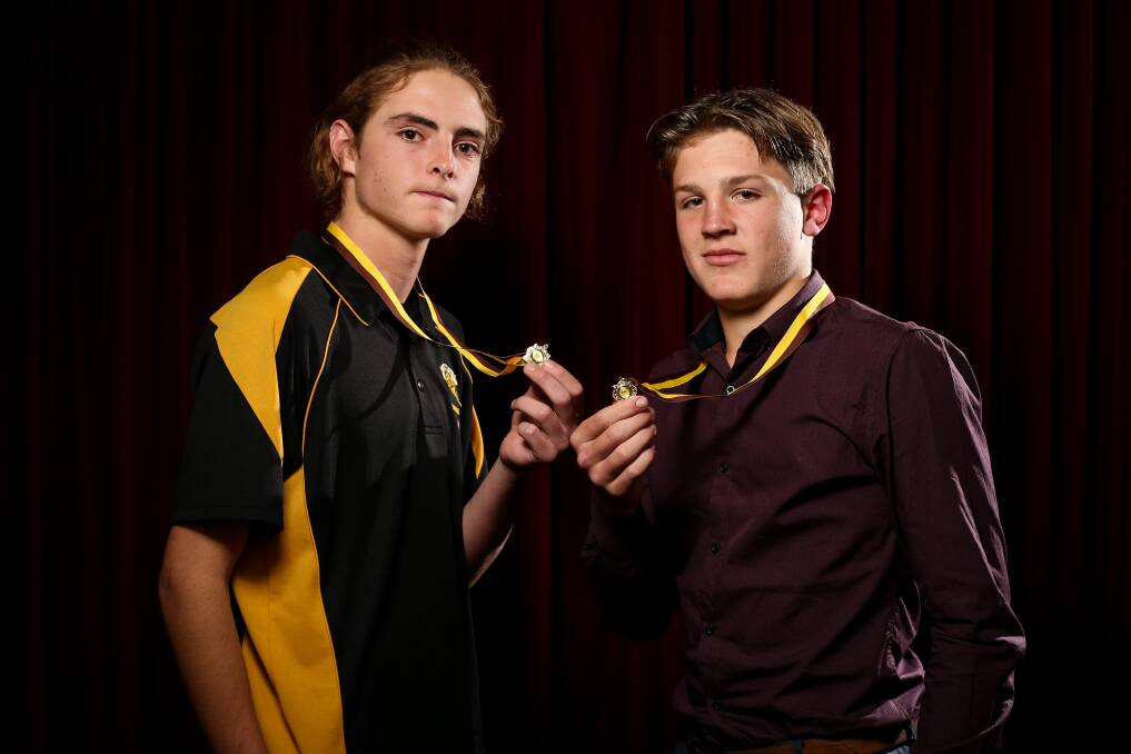 YOUNG GUNS: Osborne's Ed O'Connell and Culcairn's Mitch Way won the thirds and fourths best and fairests.