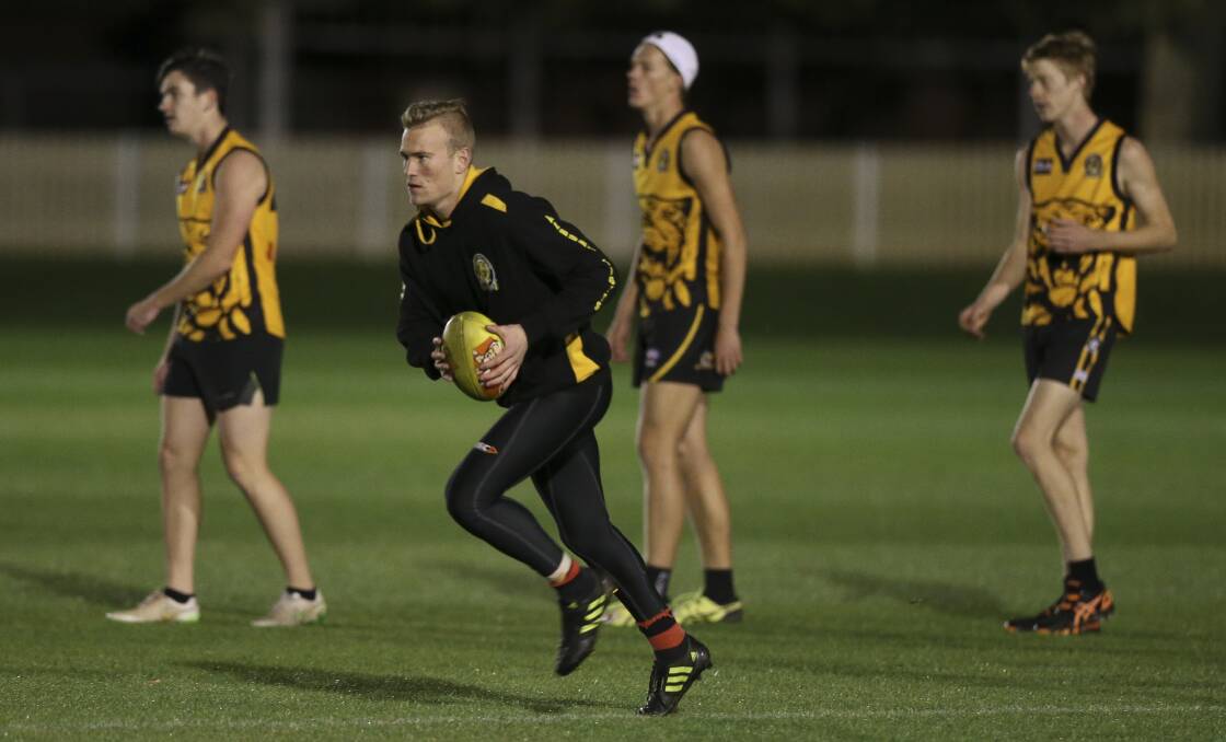TERRIFIC TIGER: Albury full-forward Josh Mellington is within striking distance of a century of Ovens and Murray goals. Picture: ELENOR TEDENBORG