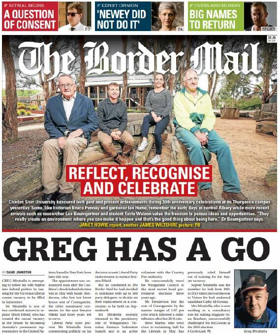 Read the digital print edition of Thursday's Border Mail