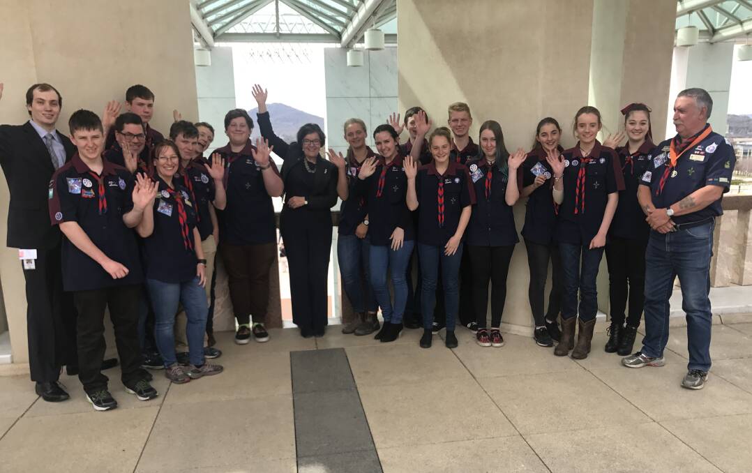 VISIT: Fourteen Venturers travelled to Canberra this week, quizzing Cathy McGowan on cross-border issues for learner drivers, education and funding for upgrading their hall. 