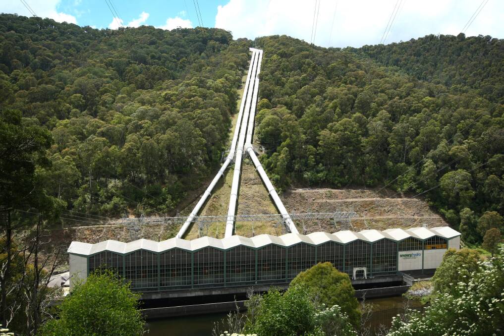 The Snowy Hydro pipeline leading to the Murray 1 power station at Khancoban. 