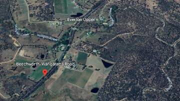 A man has died after his car crashed into a tree on the Beechworth-Wangaratta Road, at Everton Upper. Picture Google Earth