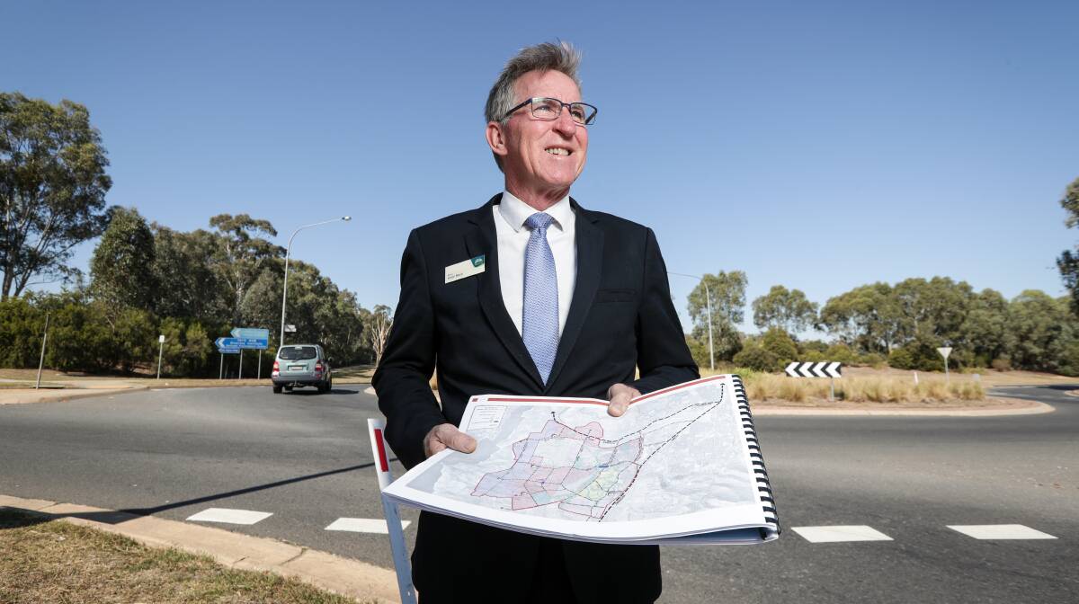 ON TRACK: Albury mayor Cr Kevin Mack is very confident amendments to Thurgoona traffic projects will be approved by council on Monday night. Picture: JAMES WILTSHIRE