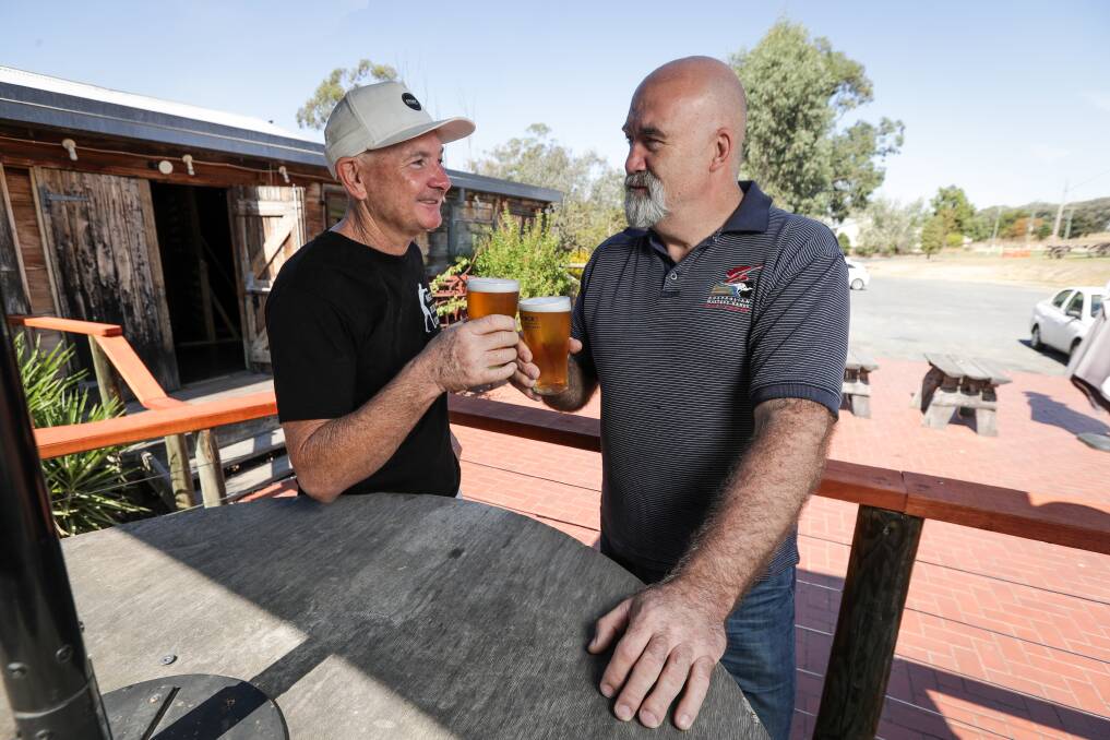 MATESHIP: Paul Quinn and Norm Birse have taken charge of the Kinross Woolshed but it hasn't always been easy as Paul's undergone treatment. Picture: JAMES WILTSHIRE