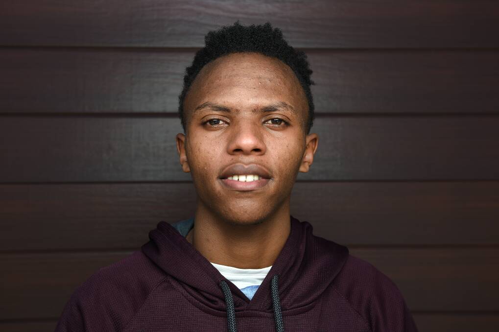 OPPORTUNITY: Wodonga teenager Olivier Ndayisaba is excited about a future free of the terrifying dangers his family endured in Africa. Pictures: MARK JESSER