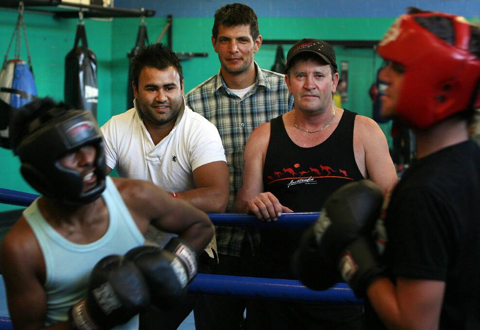 Graeme Melbourne at the PCYC in 2008 at the launch of a boxing program for Indigenous youth.
Picture: KYLIE ESLER