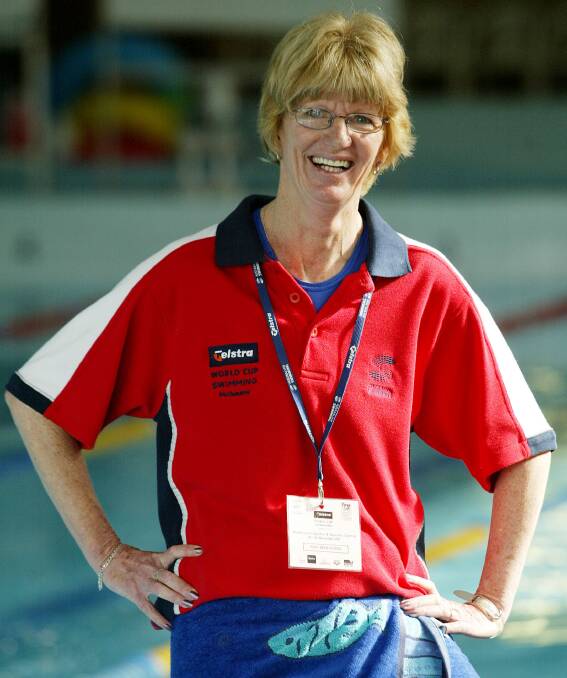 Barb Nicholls in 2004 in her World Cup shirt. Going to major international meets has been a highlight of the sport.
