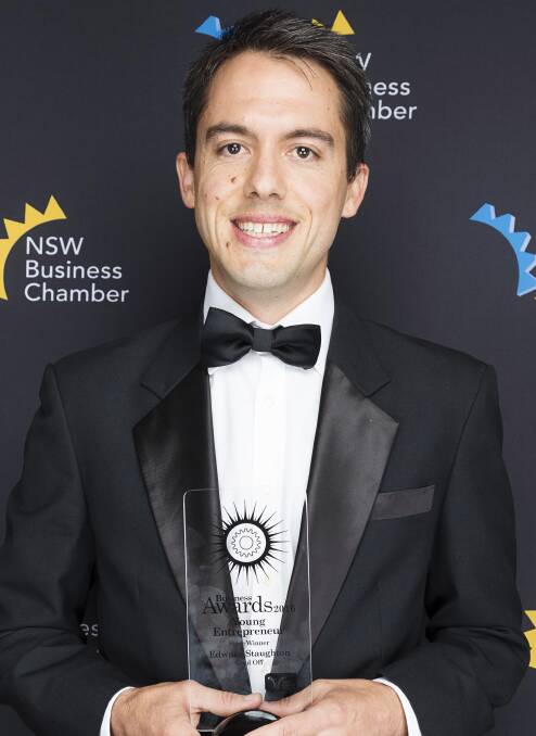 Thrilled: Edward Staughton is the Young Entrepreneur of the Year.
