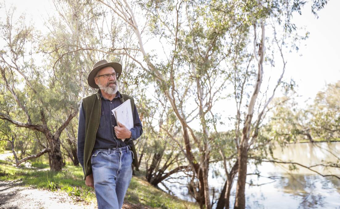  "Water is a very complex subject and none of us are fully informed. This exhibition focuses on the beauty of the Murray River and hopefully that flows on." - Chris Ellis, pictured at Horseshoe Lagoon.