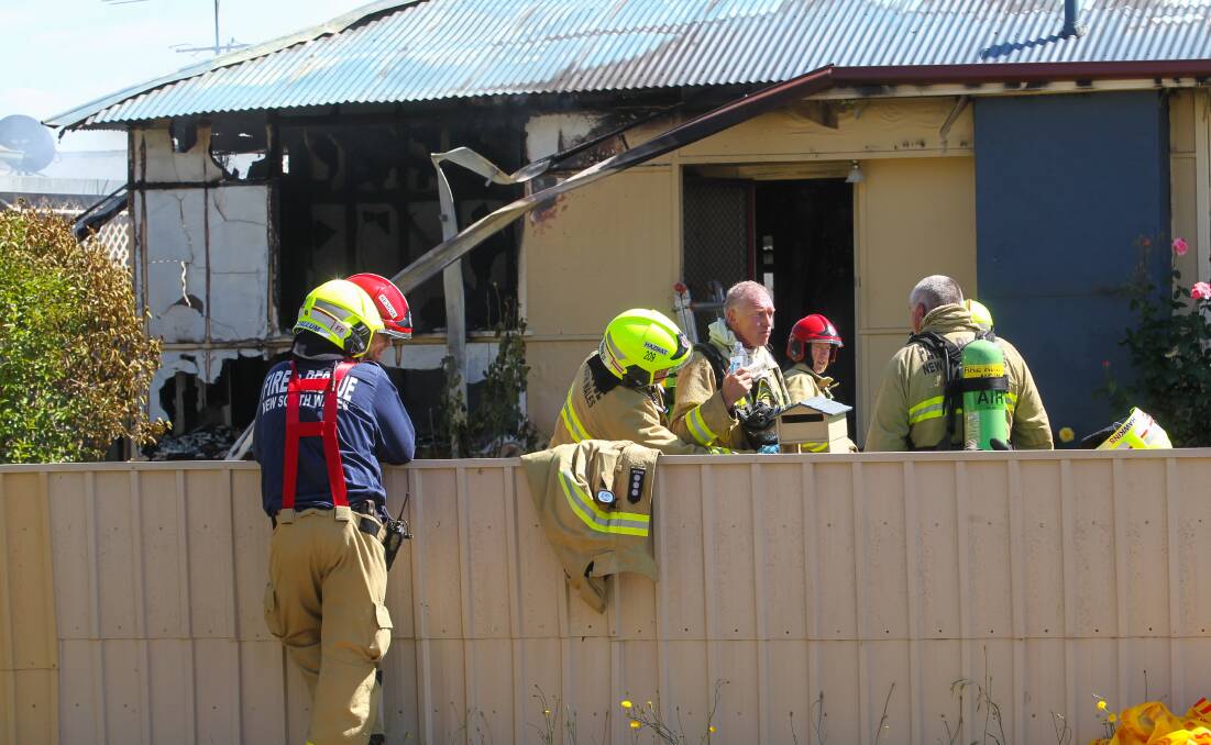  Firefighters at the North Albury house where a 16-year-old semi-conscious girl was found inside.