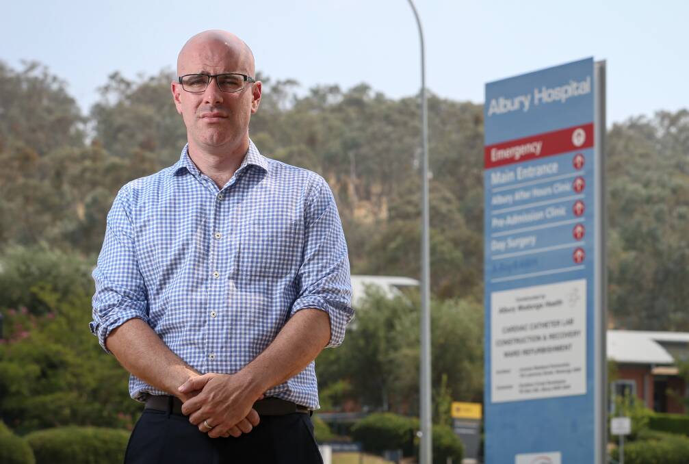 Border Medical Association deputy chair David Clancy says it is vital that as many people as possible attend a rally on Sunday calling for a new Albury-Wodonga hospital. Picture: JAMES WILTSHIRE