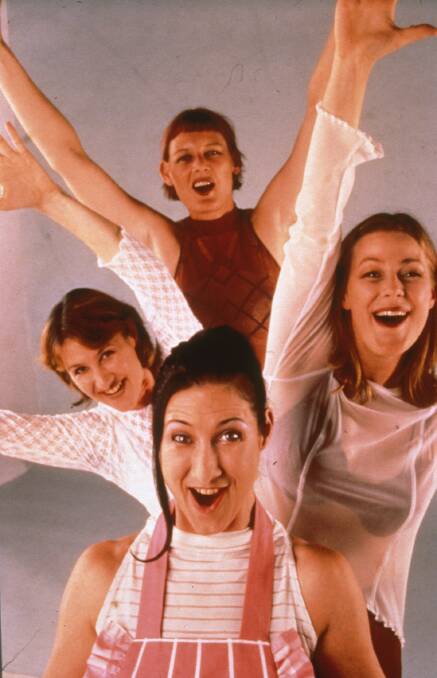 Anni Davey and fellow Crying in Public Places group members Jane Bayly, Maude Davey and Karen Hadfield in a 2001 promotional photo.