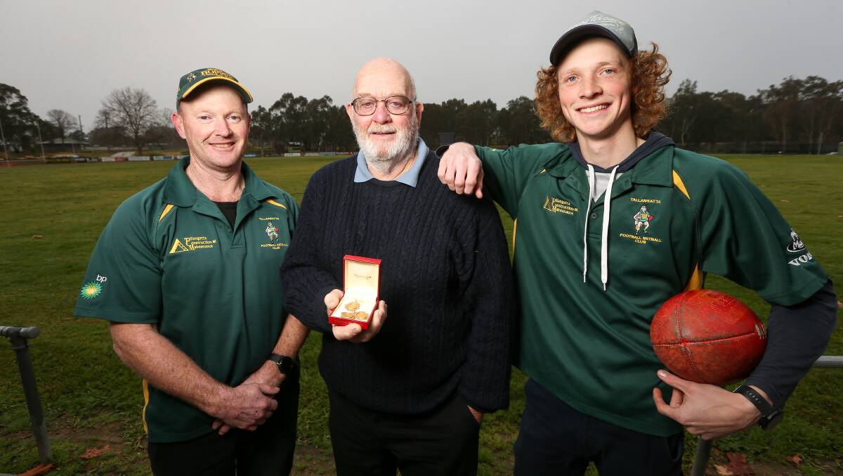 John Maddock (centre) with his son John and grandson Jake. Picture: JAMES WILTSHIRE