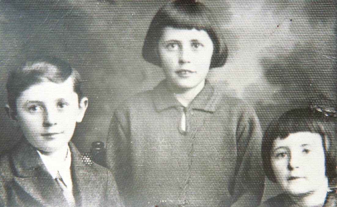 EARLY LIFE: Keith Melbourne, aged 9, with his sisters Jean and Marj.