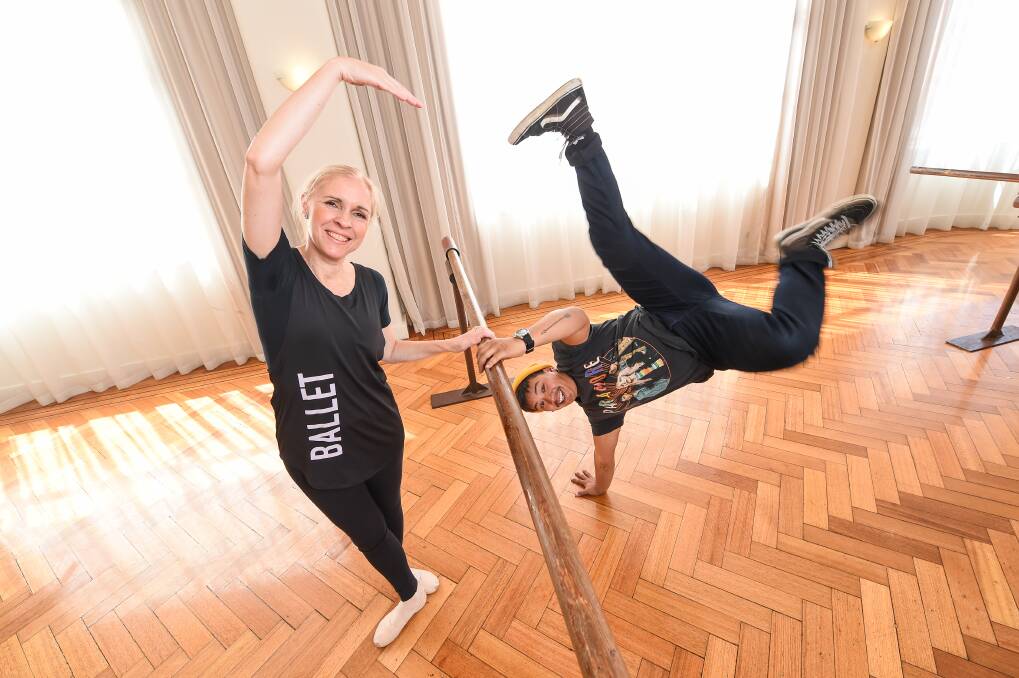 BEST BARRE NONE: Jodie Bruton and Kim Blanza will tackle a hip hop routine when the Stars of the Border Dance for Cancer gala night is rescheduled. Picture: MARK JESSER