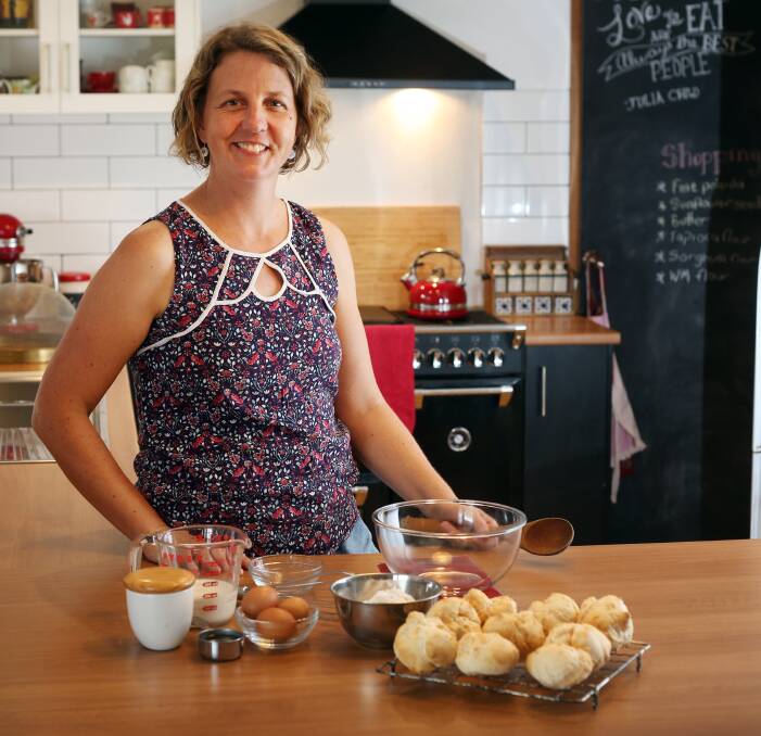 NEED TO BE EXACT: Nicky Bruce, of Albury, values her digital scales "because bread making is very precise and you can easily ruin things by adding too little or too much". Various flours and her mixer also feature among her six things.