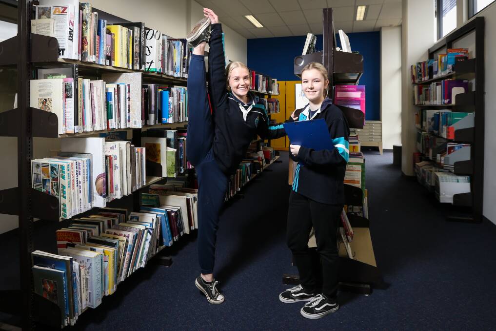 ANTICIPATION: Abbey Copeland, 16, was also a principal dancer in last year's Victorian State Schools Spectacular while this year's show will be the first for Tegan Debnam, 17. Picture: JAMES WILTSHIRE