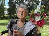 A LIFE WELL LIVED: Hazel Fox, pictured here at her 106th birthday celebrations in 2020, was born in the first year of World War I. "If she wanted something to be done she'd sort of say, 'I better get to and do it'," her daughter recalls.
