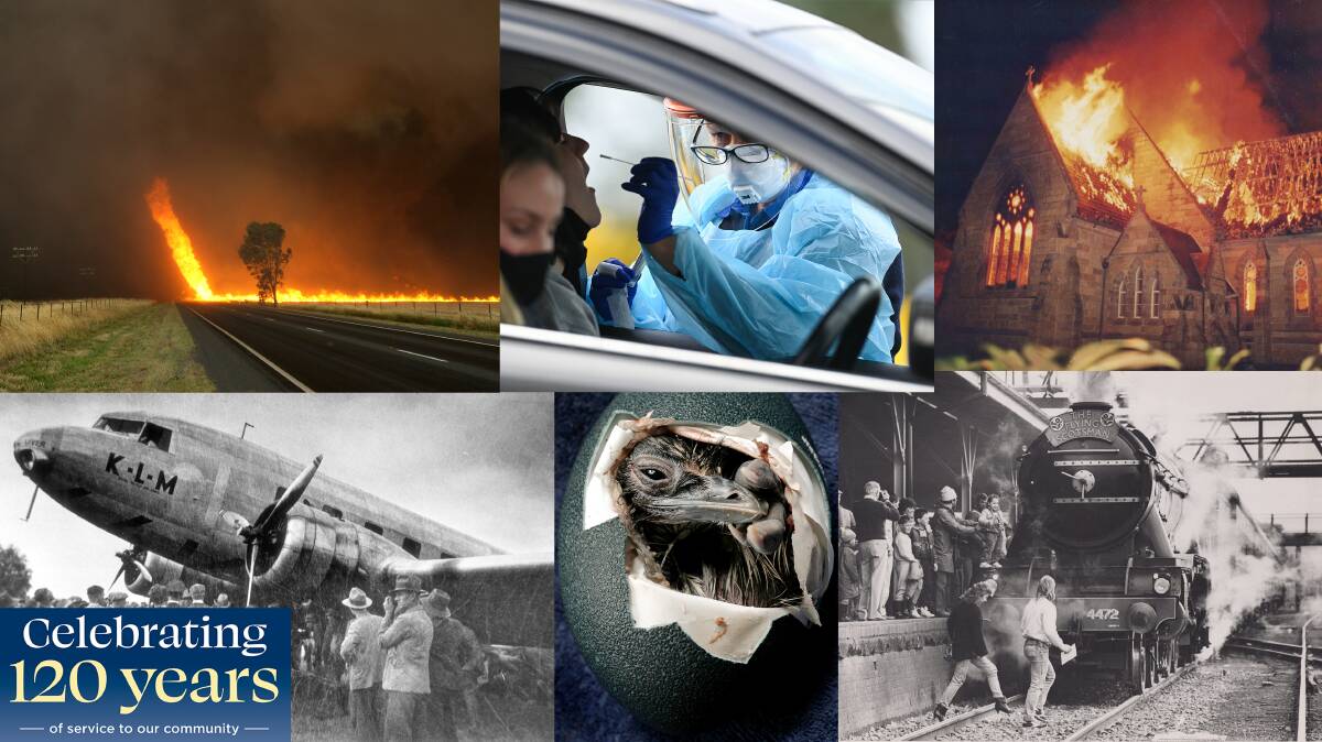 Some iconic pictures across The Border Mail's 120-year history. Image compiled by Mark Jesser