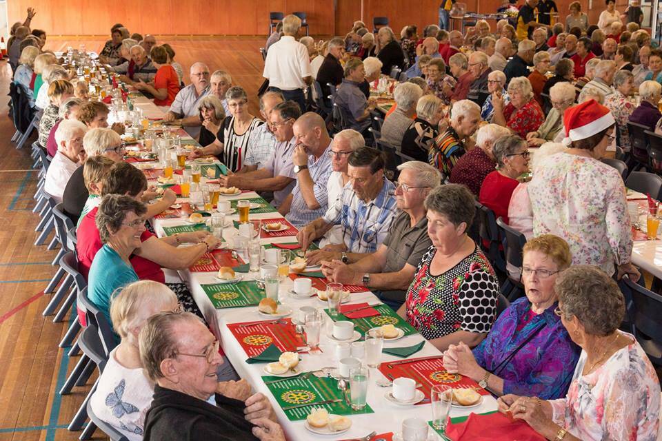 ALWAYS POPULAR: Up to 300 people attend the annual Senior Citizens' Christmas Luncheon organised by the Rotary Club of Wodonga Central.