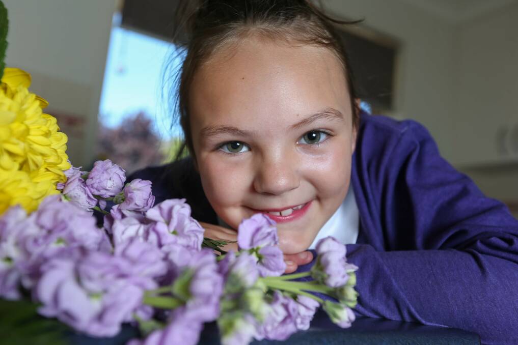 DETERMINED: Ciara Ryan, 7, of Baranduda, has lived with cancer all her life. Picture: TARA TREWHELLA
