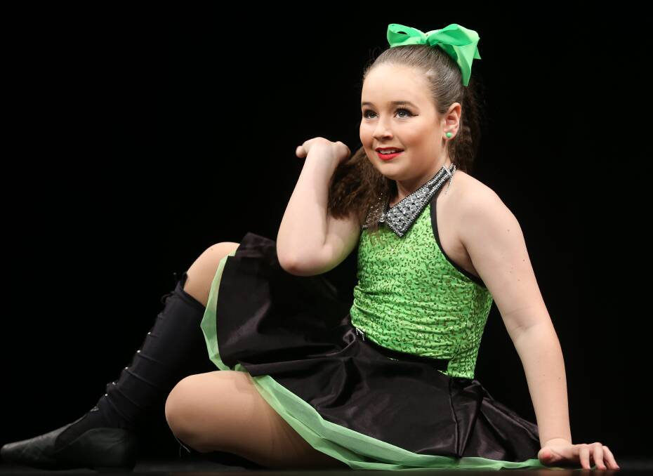 ALL THAT JAZZ: Matilda Perkins competes in the 10 years and under novice jazz solo section of last year's Albury Wodonga Eisteddfod. The 2019 contest starts on Thursday.
