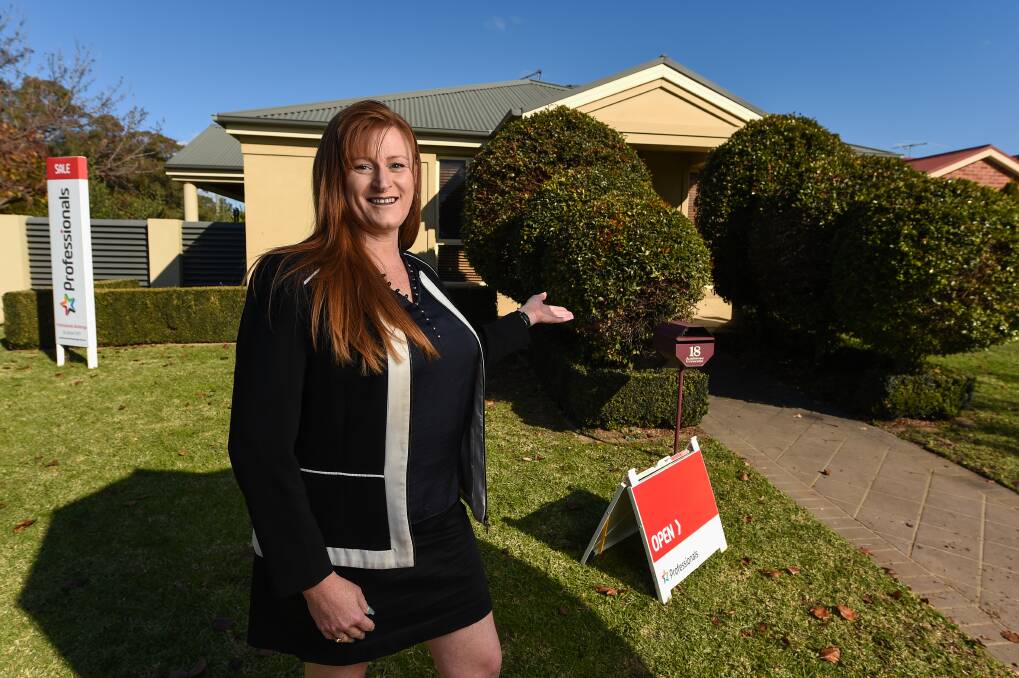 WELCOME BACK: Professionals Wodonga sales executive Jo Mackenzie is one of many agents happy that open for inspections have resumed in Victoria. NSW lifted this restriction last weekend. Picture: MARK JESSER