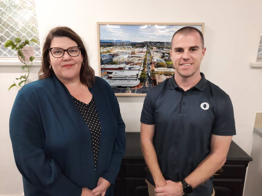 JOINT EFFORT: The Personnel Group brand, reputation and communication manager Julie Bunn and Albury Business Connect general manager Carrick Gill-Vallance are part of The Better Place Project.